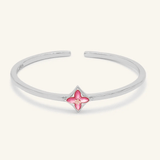 Clover Monogram Cuff (Pink Mother of Pearl) - Love Estella
