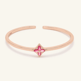 Clover Monogram Cuff (Pink Mother of Pearl) - Love Estella