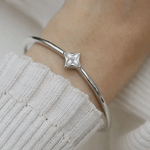 Clover Monogram Cuff (White Mother of Pearl) by Elate - Love Estella