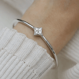 Clover Monogram Cuff (White Mother of Pearl) by Elate - Love Estella