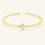 Clover Monogram Cuff (White Mother of Pearl) by Elate - Love Estella