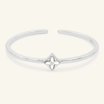 Clover Monogram Cuff (White Mother of Pearl) by Elate - Love Estella