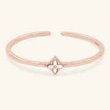 Clover Monogram Cuff (White Mother of Pearl) by Elate - Love Estella