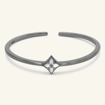 Clover Monogram Cuff (White Mother of Pearl) by Elate - Love Estella