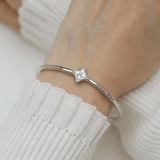 Clover Monogram Cuff (White Mother of Pearl) by Elate - Love Estella