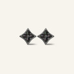 Clover Monogram Studs (Black) - Love Estella