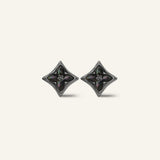 Clover Monogram Studs (Black) - Love Estella
