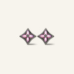 Clover Monogram Studs (Pink) - Love Estella