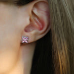 Clover Monogram Studs (Pink) - Love Estella