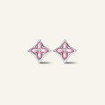 Clover Monogram Studs (Pink) - Love Estella