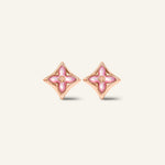 Clover Monogram Studs (Pink) - Love Estella
