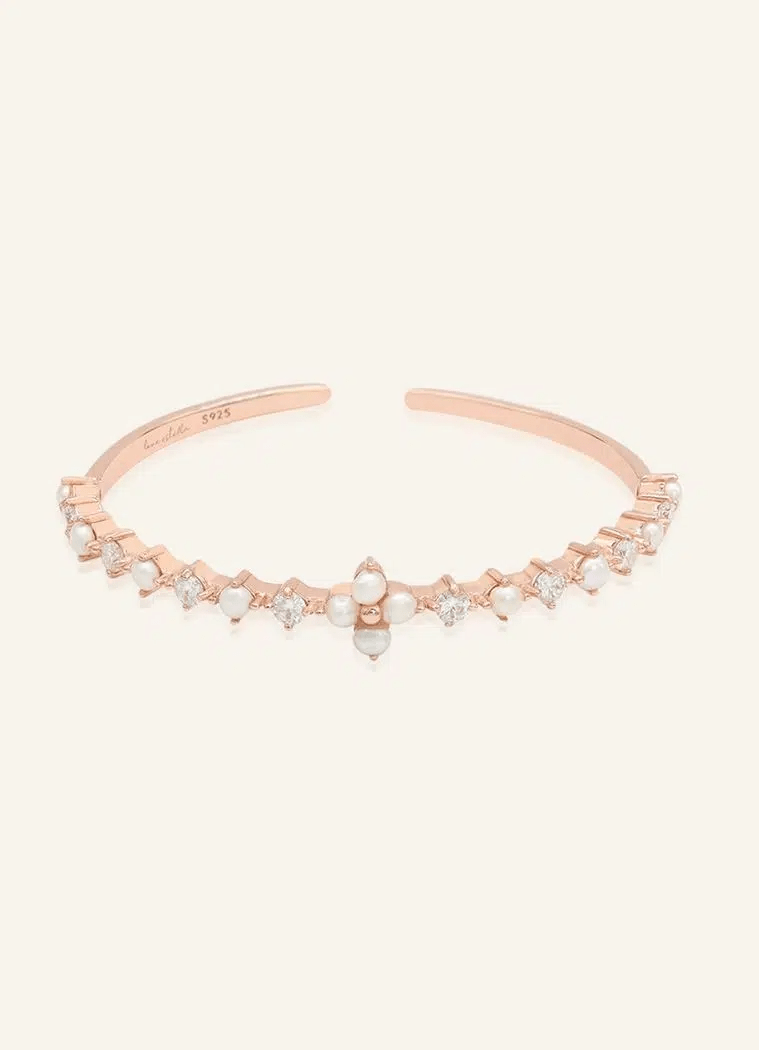 Clover Sparkle Cuff (FWP, Moissanite) by Elate - Love Estella
