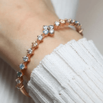 Clover Sparkle Cuff (Pastel Moissanite) by Elate - Love Estella