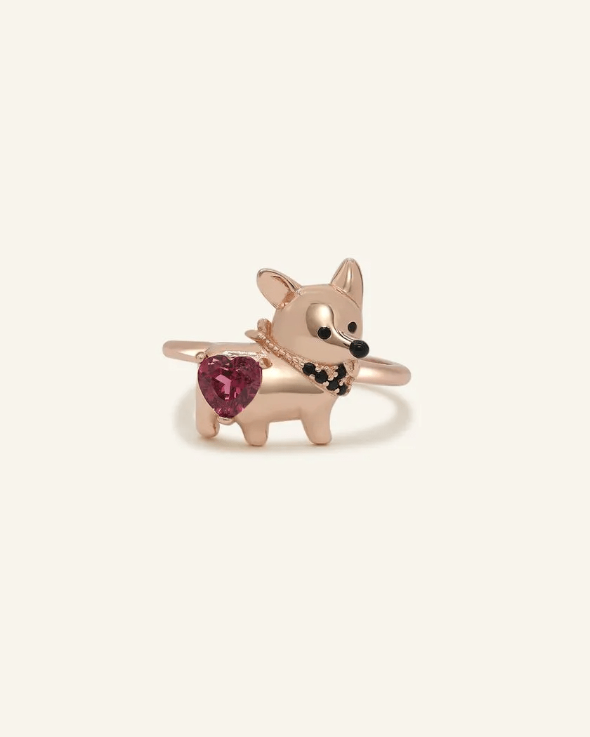 Corgi Ring (Rhodolite) - Love Estella