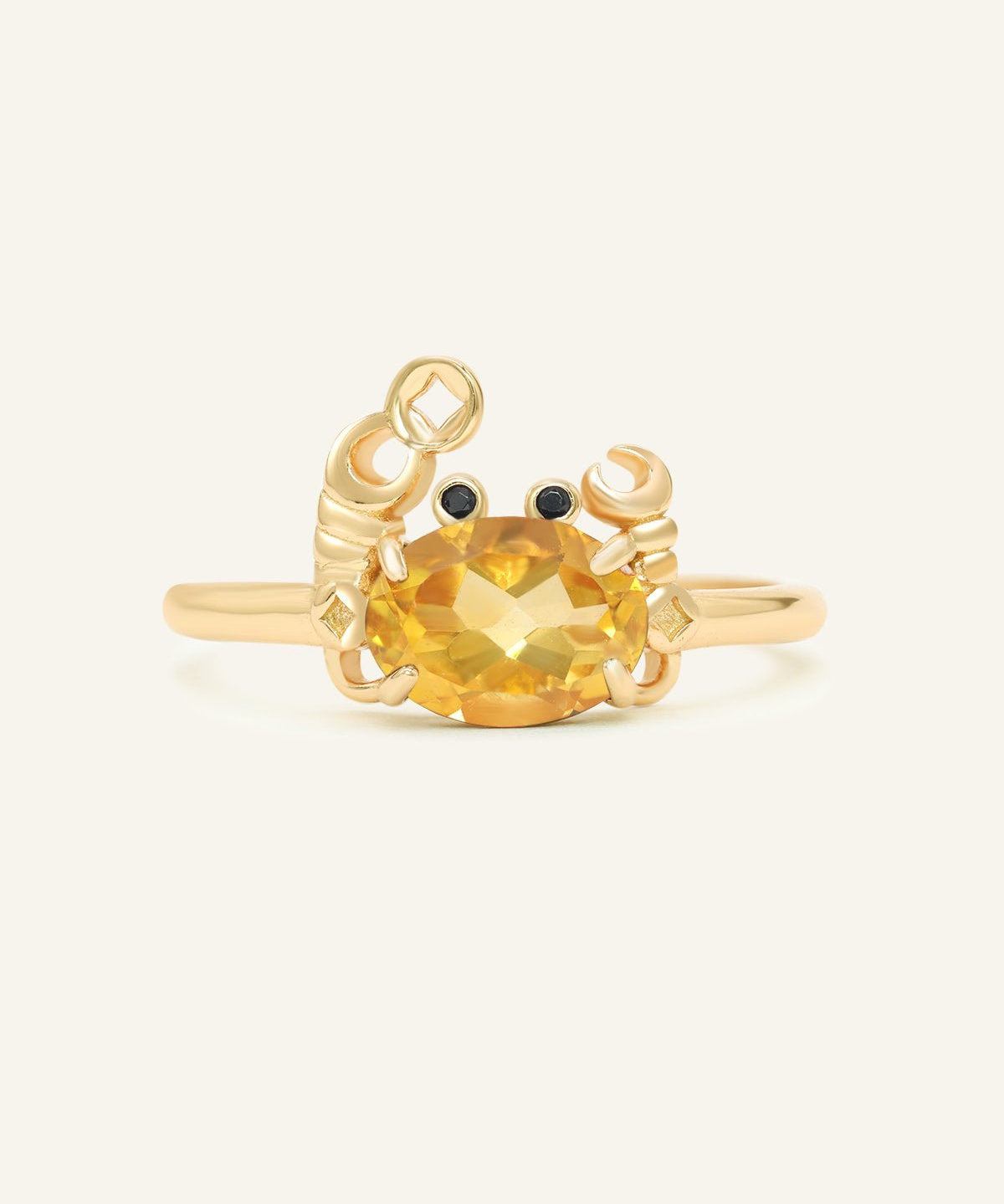 Crabby Hour Ring (Citrine) - Love Estella