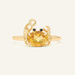 Crabby Hour Ring (Citrine) - Love Estella