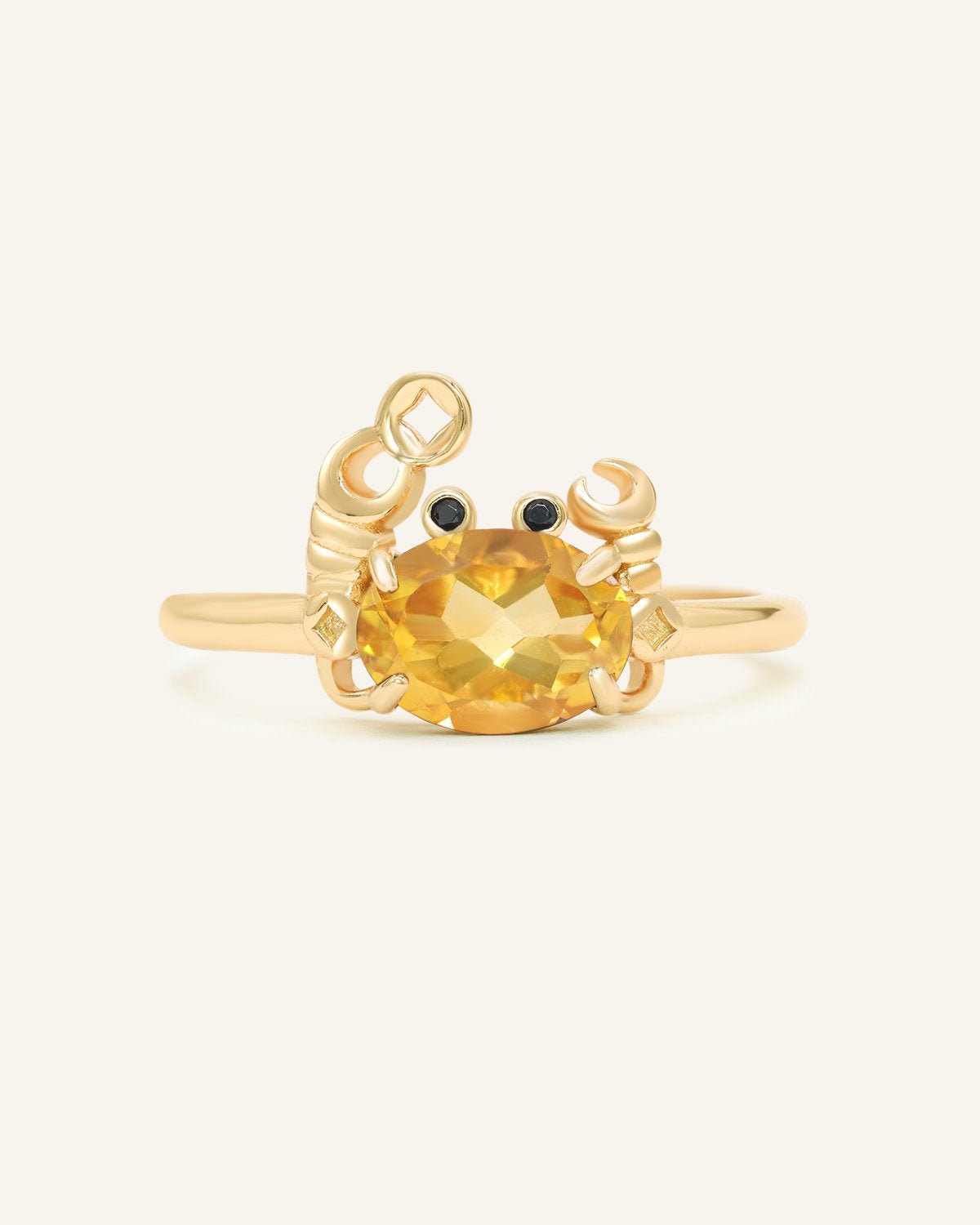 Crabby Hour Ring (Citrine) - Love Estella
