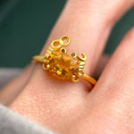 Crabby Hour Ring (Citrine) - Love Estella