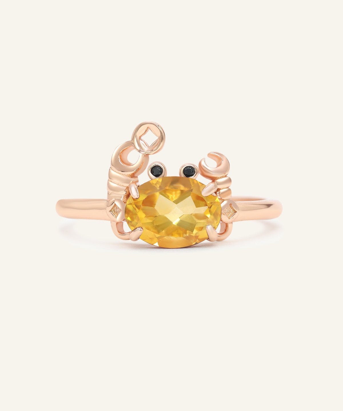 Crabby Hour Ring (Citrine) - Love Estella