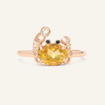 Crabby Hour Ring (Citrine) - Love Estella