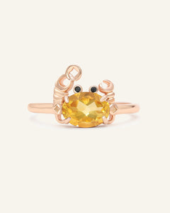Crabby Hour Ring (Citrine) - Love Estella