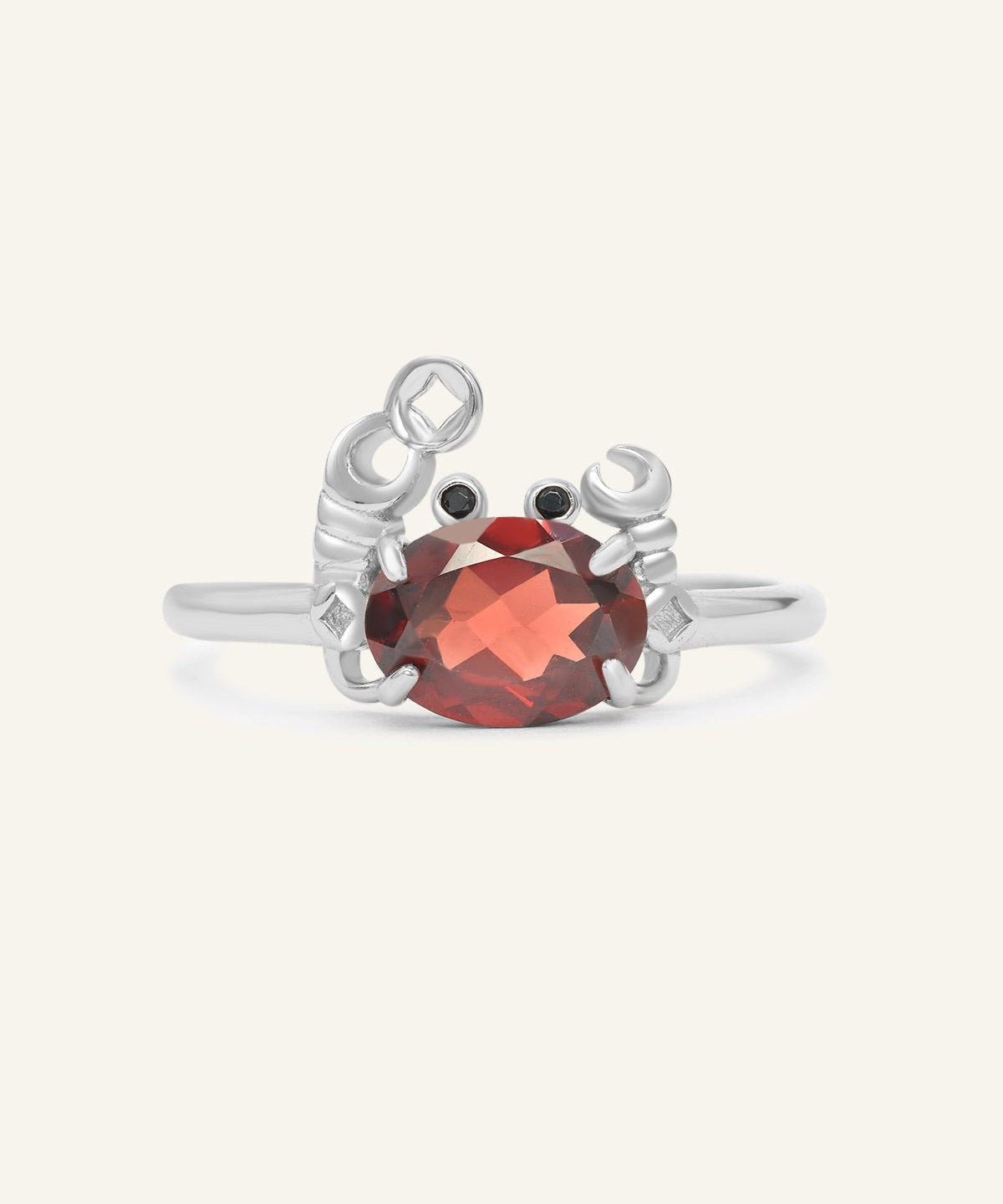 Crabby Hour Ring (Garnet) - Love Estella