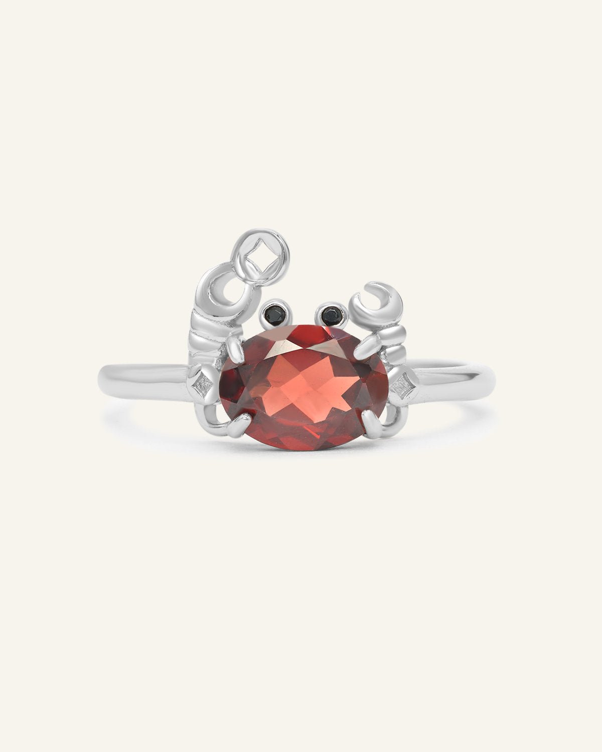 Crabby Hour Ring (Garnet) - Love Estella