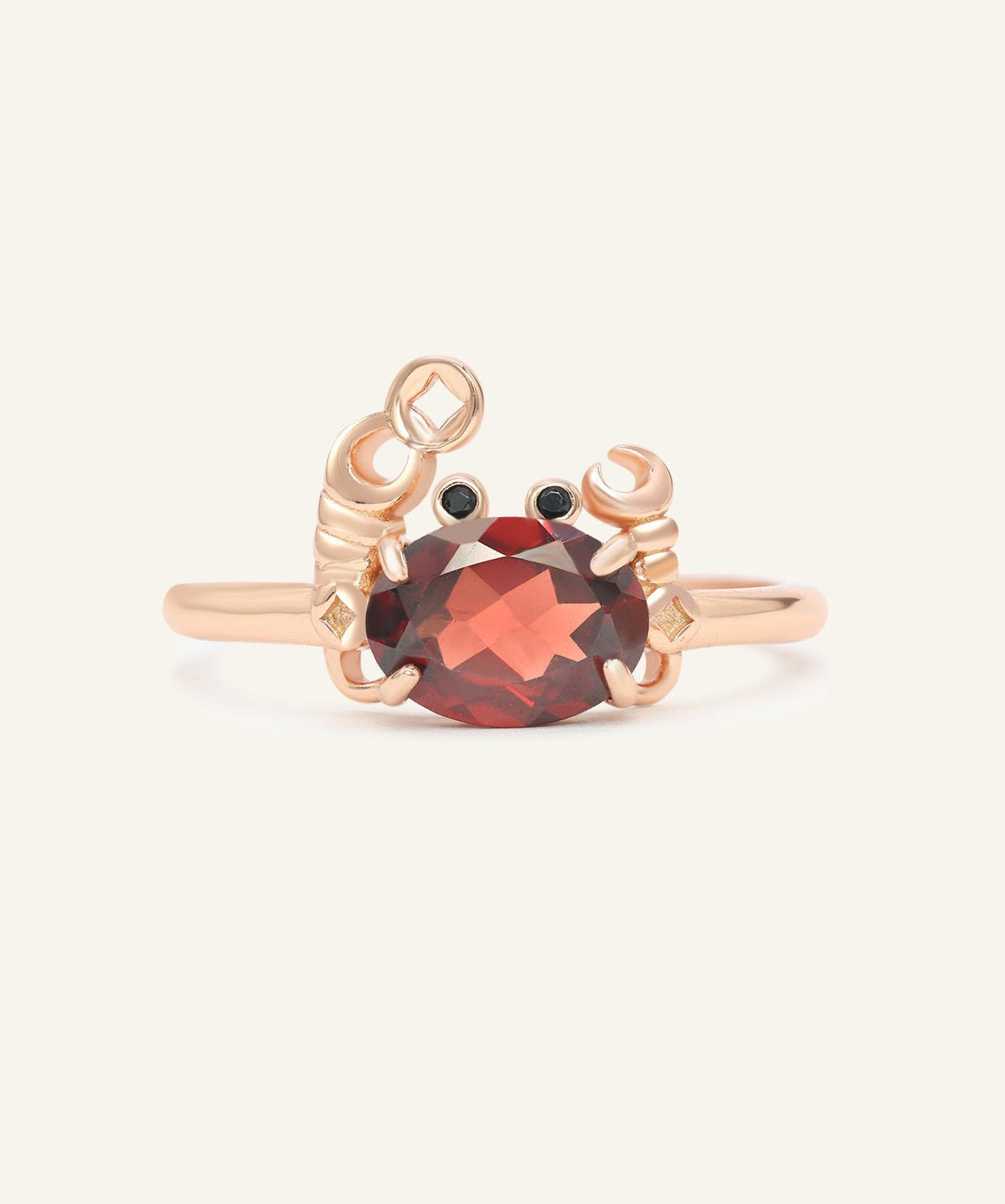 Crabby Hour Ring (Garnet) - Love Estella