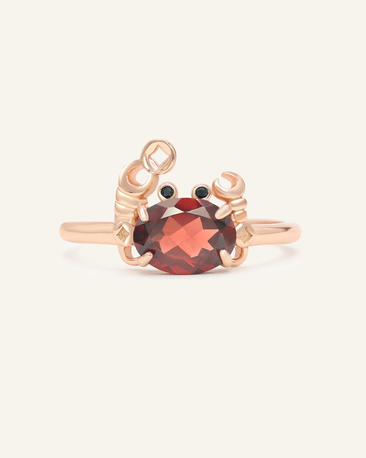 Crabby Hour Ring (Garnet) - Love Estella