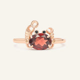 Crabby Hour Ring (Garnet) - Love Estella