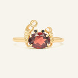 Crabby Hour Ring (Garnet) - Love Estella