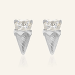 Creamy Cone Moissanite Studs - Love Estella