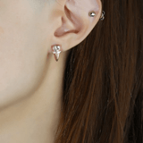 Creamy Cone Moissanite Studs - Love Estella