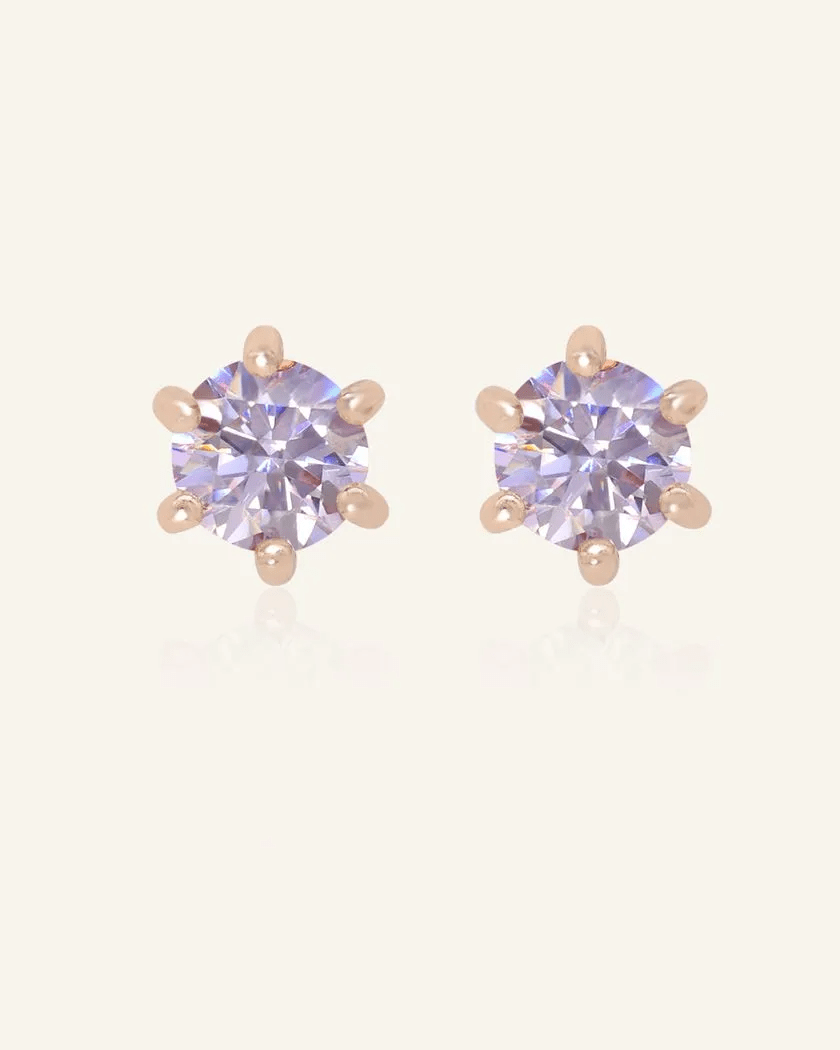 Dainty Lilac Moissanite Studs - Love Estella