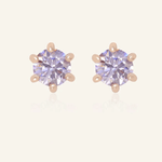 Dainty Lilac Moissanite Studs - Love Estella