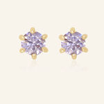 Dainty Lilac Moissanite Studs - Love Estella