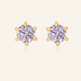 Dainty Lilac Moissanite Studs - Love Estella