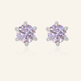 Dainty Lilac Moissanite Studs - Love Estella