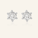 Dainty White Moissanite Studs - Love Estella