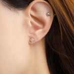 Dainty White Moissanite Studs - Love Estella