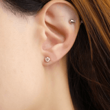 Dainty White Moissanite Studs - Love Estella