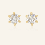Dainty White Moissanite Studs - Love Estella