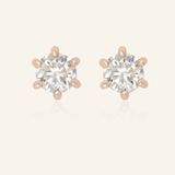 Dainty White Moissanite Studs - Love Estella