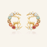 Deer Moissanite Studs - Love Estella