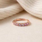 Diamond Cut Unheated Sapphire Band - Love Estella