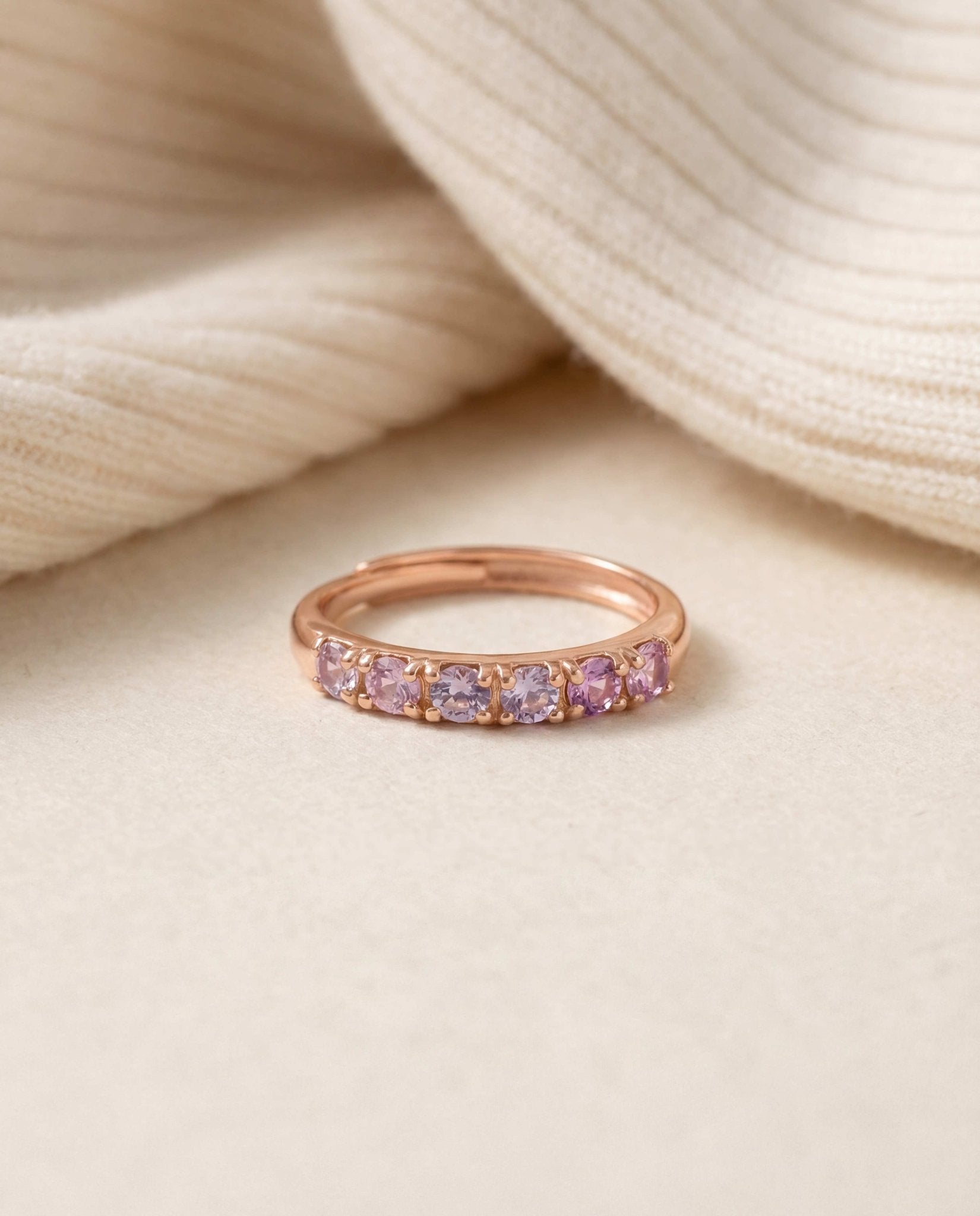 Diamond Cut Unheated Sapphire Band - Love Estella