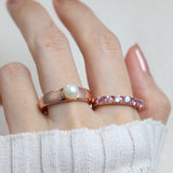 Diamond Cut Unheated Sapphire Band - Love Estella