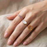 Diamond Cut Unheated Sapphire Band