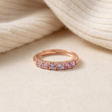 Diamond Cut Unheated Sapphire Band
