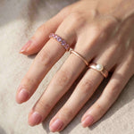 Diamond Cut Unheated Sapphire Band - Love Estella